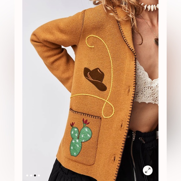 NEW Free People x Pendleton Souvenir Western Cardigan Large - Picture 3 of 10